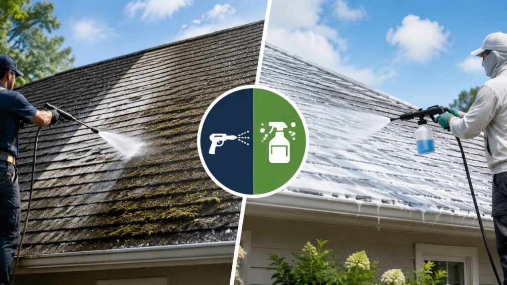 What's the Difference Between Roof Cleaning and Soft Washing