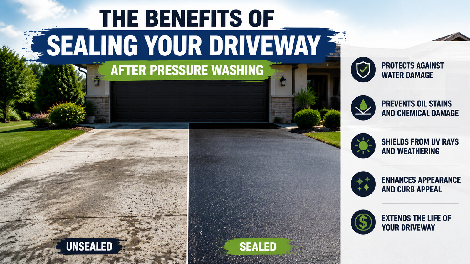 The Benefits of Sealing Your Driveway After Pressure Washing