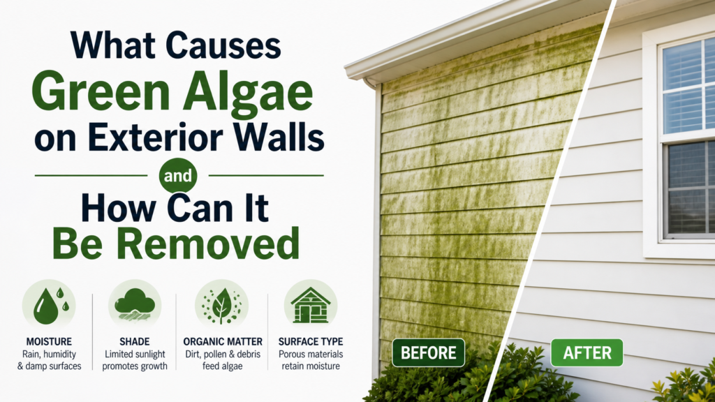 Green Algae on Exterior Wall