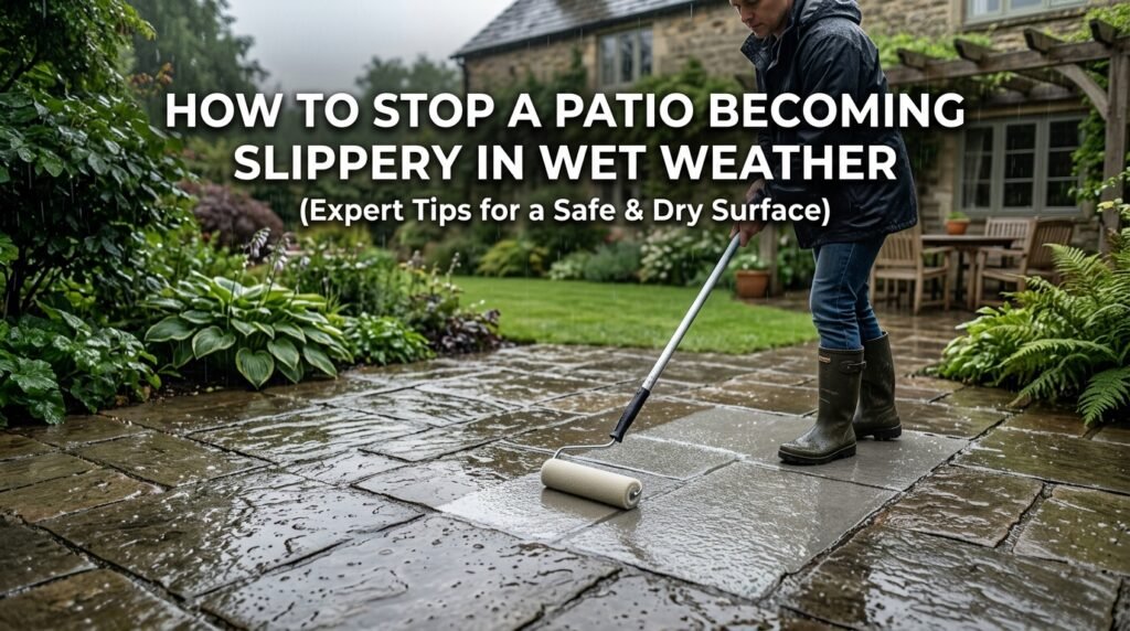 How to Stop a Patio Becoming Slippery in Wet Weather