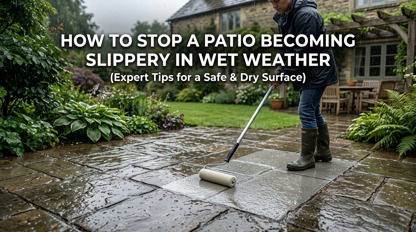 How to Stop a Patio Becoming Slippery in Wet Weather