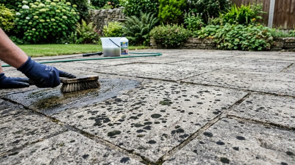 Why Do Black Spots Keep Coming Back on Patio Slabs