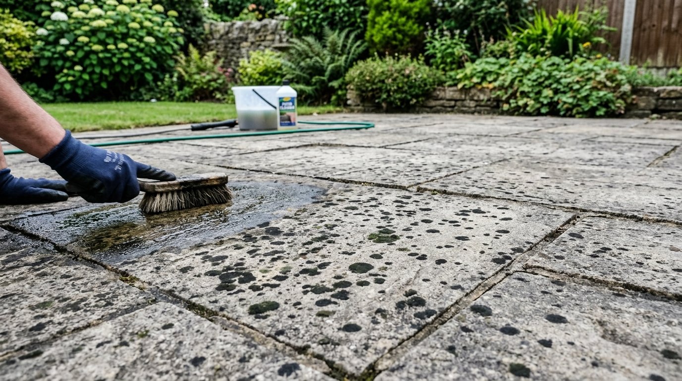 Why Do Black Spots Keep Coming Back on Patio Slabs